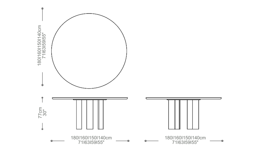 Imagen de las dimensiones principales del producto